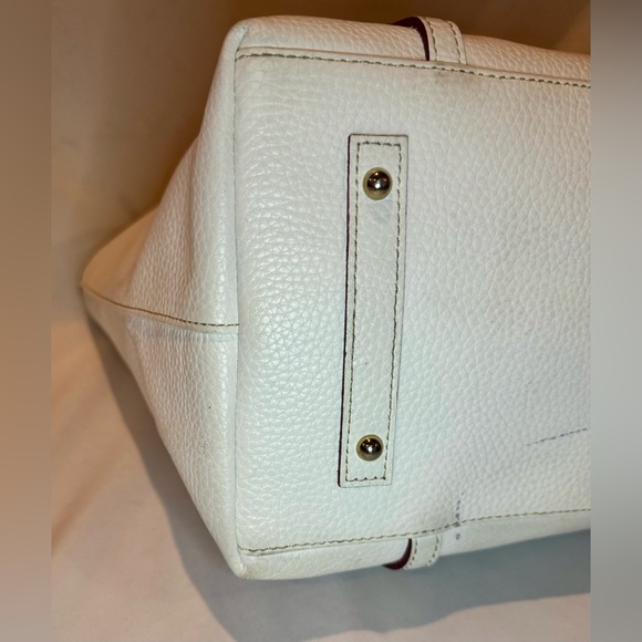 Dooney & Bourkey Pebble Grain Large Tote in White - Picture 7 of 9